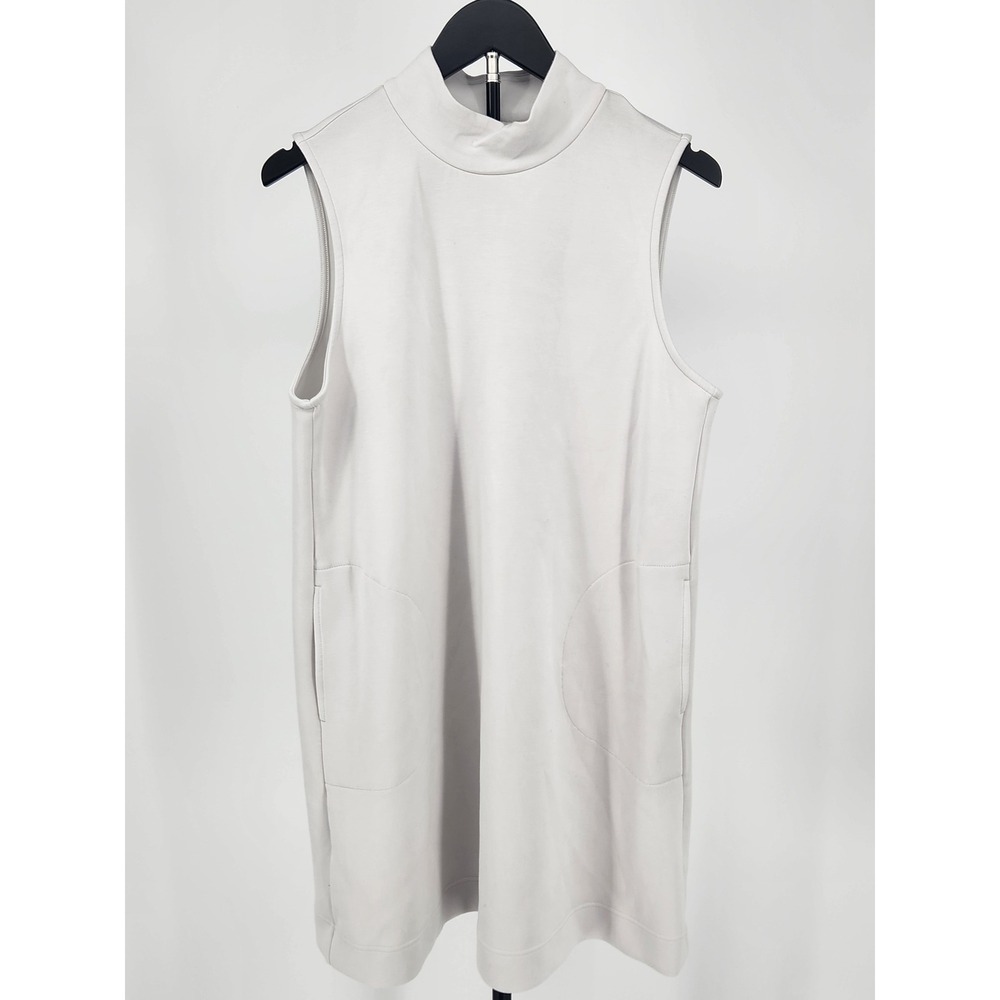 Spanx AirEssentials Sleeveless Mock Neck Dress Grey XL 50416R Lunar Pocketed